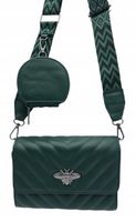 Victoria J. - torebka przeszycia pszczoła pasek BOHO zielony VJ-942