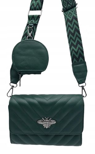 Victoria J. - torebka przeszycia pszczoła pasek BOHO zielony VJ-942 na Arena.pl