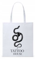 Torba Biała Eco Shopper Dla Tatuażysty Prezent Z Nadrukiem Ze Zdjęciem