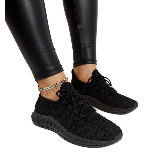 Czarne materiałowe sneakersy r.39 zdjęcie 1