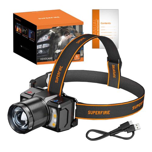 latarka czołowa superfire hl25, 700lm, usb-c na Arena.pl
