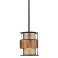 Wisząca lampa retro Laguna QZ-LAGUNA-MP Quoizel tuba miedziana