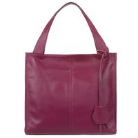 VERA PELLE torebka skórzana shopper klasyczna na ramię V074 amarantowa