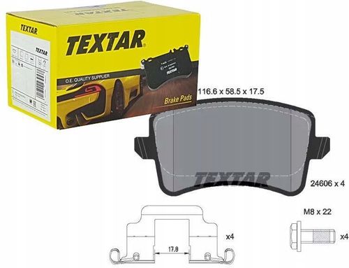 TEXTAR KLOCKI HAMULCOWE TYŁ AUDI A4 B8 A5 Q5 na Arena.pl