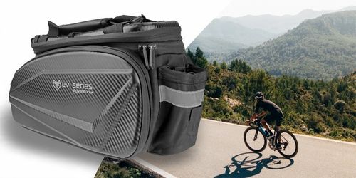 SAKWA ROWEROWA na bagażnik ROWER DUŻA Sztywna TORBA POJEMNA EVI + Pokrowiec na Arena.pl