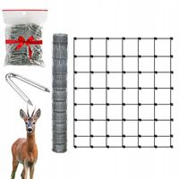 SIATKA LEŚNA ogrodzeniowa 100cm 8/15 L - ROLKA 50m - GRUBY DRUT OCYNKOWANA