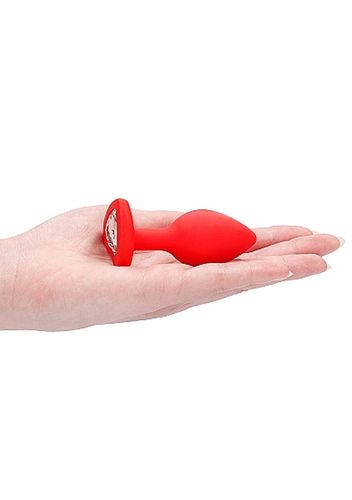 diamond heart butt plug - regular - red na Arena.pl