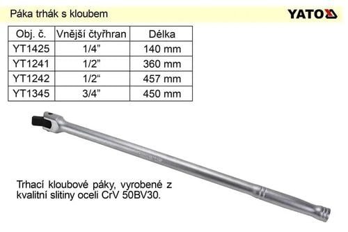 pokrętło łamane 3/4" 450mm     yato na Arena.pl