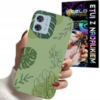 ETUI CASE DO MOTOROLA MOTO G54 5G - LIŚCIE WZORY DLA KOBIET KWIATY RÓŻE