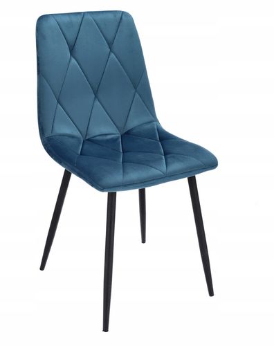 4 x krzesło tapicerowane pikowane welur nowoczesne na Arena.pl