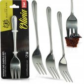 KPL. WIDELCZYKÓW DO CIASTA OLIVIA 3SZT STAL NIERDZEWNA, ELEGANCJA, DO TORTU