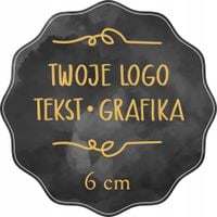 Naklejki z LOGO okrągłe ETYKIETY REKLAMOWE z twoim nadrukiem 60 mm 12 szt