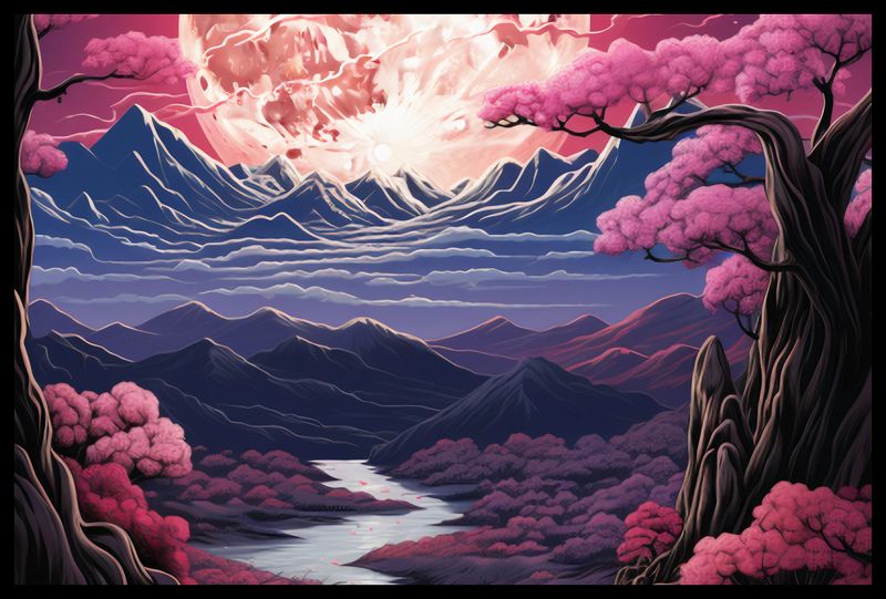 Plakat 60x40cm Różowa Kraina Marzeń zdjęcie 2