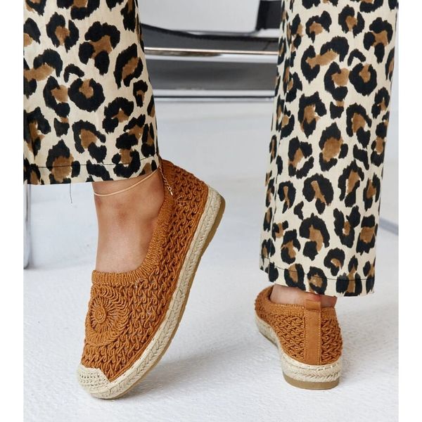 Brązowe haftowane espadryle r.38 zdjęcie 5