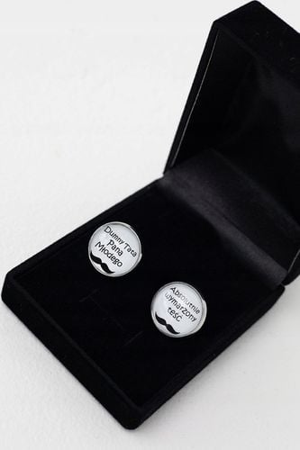 Spinki dla taty do mankietów w etui ślub prezent tata teść na Arena.pl