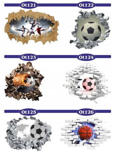 Naklejka samoprzylepna piłka nożna piłkarska 3D na Arena.pl