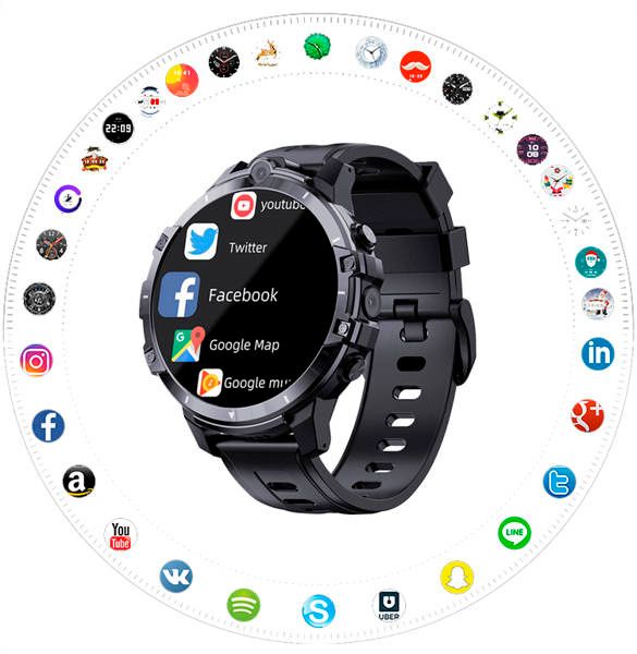 SMARTWATCH SMARTBAND ZEGAREK WATCH ANDROID PRO 4G 2 APARATY GPS WiFi SIM X300 zdjęcie 4