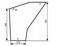 Szyba ciągnika NEW HOLLAND 7056, FIAT drzwi dolna