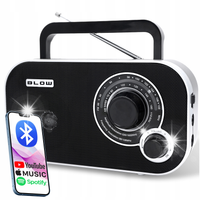 RADIO KUCHENNE RETRO BLUETOOTH USB SD 230V PRZENOŚNE NA BATERIE R20 ANTENA