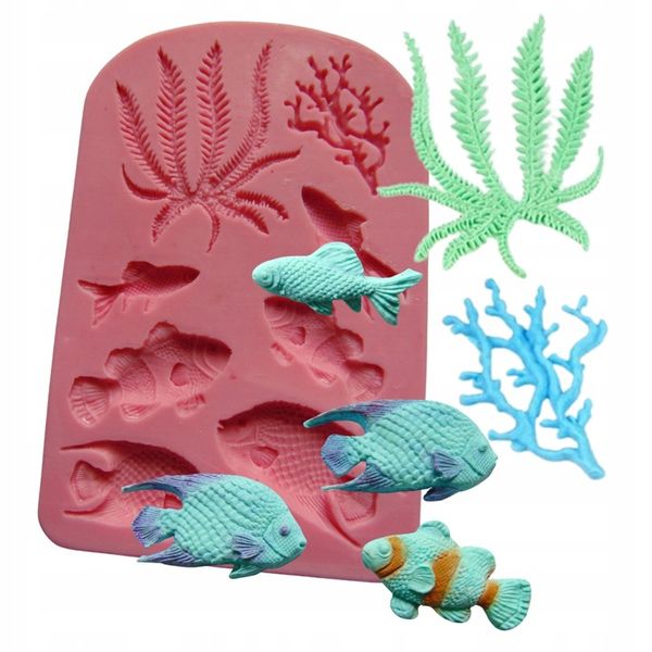 Forma silikonowa do masy cukrowej AKWARIUM Rybki zdjęcie 8