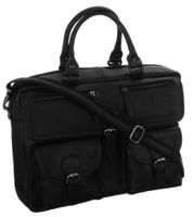 rozbudowana torba na laptopa unisex ze skóry naturalnej
