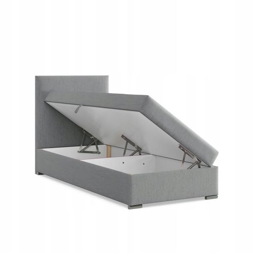 Łóżko Kontynentalne ZONZA JASNY SZARY JEDNOOSOBOWE Tapicerowane Pojedyncze na Arena.pl