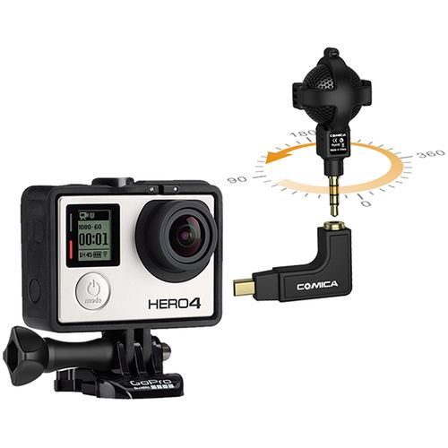 COMICA CVM-VG05 MIKROFON STEREO DO KAMER GOPRO 5 4 3+ 3 GITUP GIT2 PRO na Arena.pl