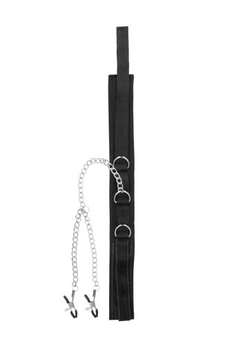 velcro collar with nipple clamps   with adjustable straps na Arena.pl