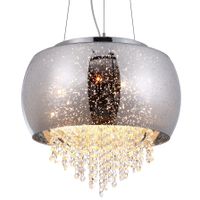 LAMPA wisząca STARLIGHT ML241 Milagro szklana OPRAWA glamour ZWIS z kryształkami galaktyka crystal chrom