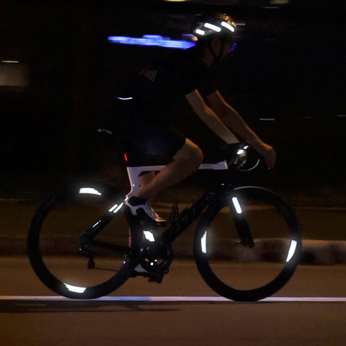 Odblaski naklejki rowerowe na ramę koło Blincc Hex YL 360 stopni widoczności na Arena.pl