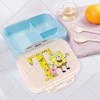 Uroczy kreskówkowy pojemnik na lunch dla dzieci SpongeBob, litera A-Z – HMBB1139