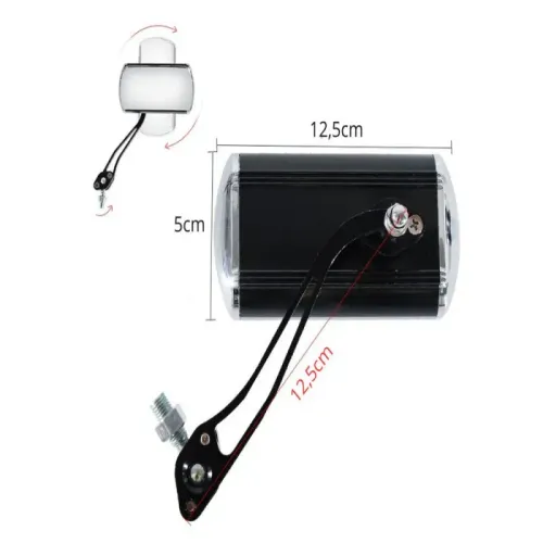 2xLusterka motocyklowe aluminiowe mocowanie m10 z przejściówką do m8 na Arena.pl