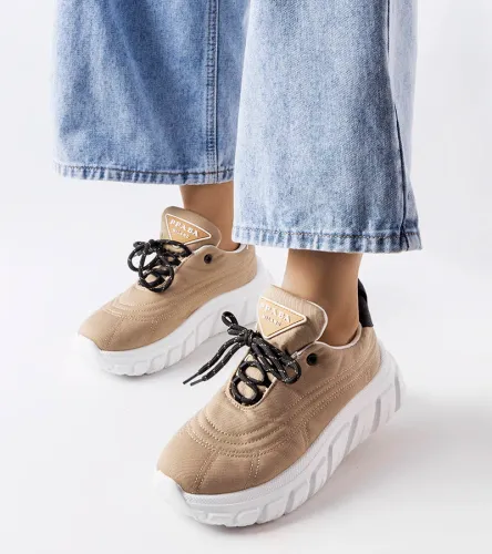 Ciemnobeżowe sneakersy Aisys 41 na Arena.pl