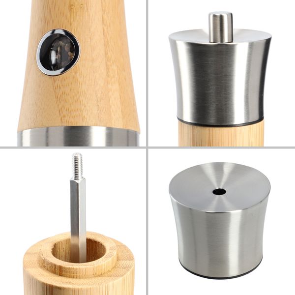 Młynek Do Pieprzu I Soli Przypraw Ręczny Drewniany zdjęcie 6