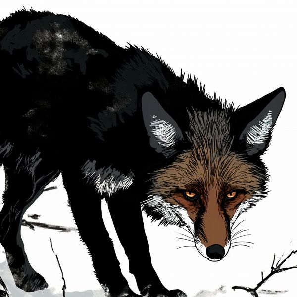 Plakat 20x20cm Nieufny Lis zdjęcie 1