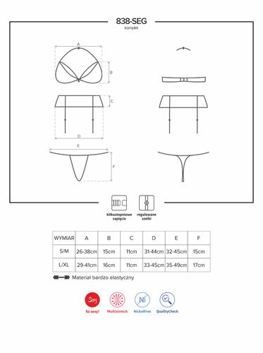 bielizna 838 seg 3 komplet 3 częściowy l/xl na Arena.pl