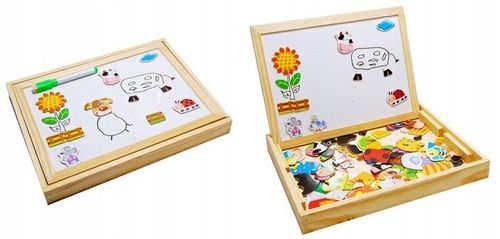 EDUKACYJNA DUŻA TABLICA MAGNETYCZNA KREDOWA na Arena.pl