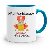 Kubek Błękitny Dzień Babci Najfajniejsza Babcia Z Nadrukiem Ze Zdjęciem
