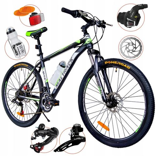 ROWER GÓRSKI MTB 26" SHIMANO 18 BIEGÓW HAMULCE TARCZOWE STALOWA RAMA 18,5" na Arena.pl