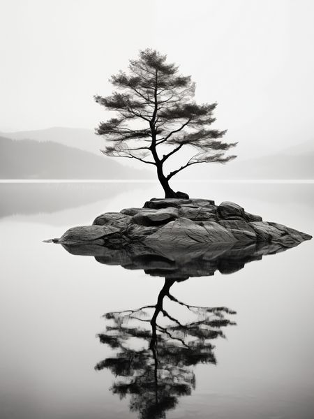 Plakat 60x80cm Samotne Drzewo zdjęcie 1