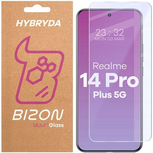 Szkło hybrydowe Bizon do Realme 14 Pro+ 5G, szkiełko na ekran, szybka, 9H na Arena.pl
