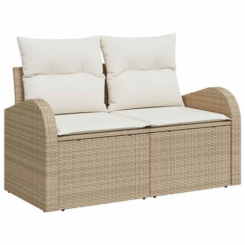 Zestaw Sof na Ogród 5 pcs Beżowy 100 x 55 x 73 cm Polirattan na Arena.pl