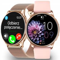 SMARTWATCH ZEGAREK DAMSKI MENU POLSKIE SPORT PULS ROZMOWY SMART WATCH PL