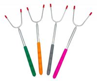 widelec kij teleskopowy do ogniska pieczenia kiełbasek 4 szt.