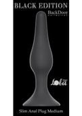 plug slim anal plug medium black