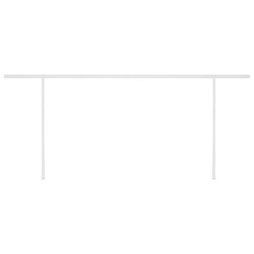 Automatycznie zwijana markiza z słupkami, 5x3,5 m, żółto-biała na Arena.pl