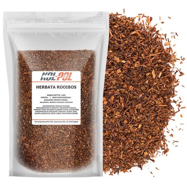 HERBATA ROOIBOS 1kg Superior Bez kofeiny naturalna wysoka jakość Kol-Pol zdjęcie 1
