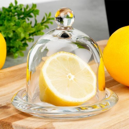Pojemnik na Cytrynę Szklany z Pokrywką do Przechowywania Podawania Cytryny na Arena.pl