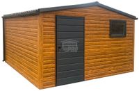Schowek domek ogrodowy 4x4m Drzwi okno rynny Blachodachówka dach GP529