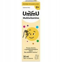 UmmU Multiwitamina 6+ witaminy żelazo dla dzieci w płynie bez cukru 30 ml